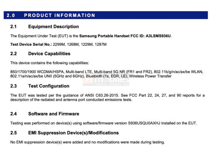 Galaxy S25 series FCC certification 1