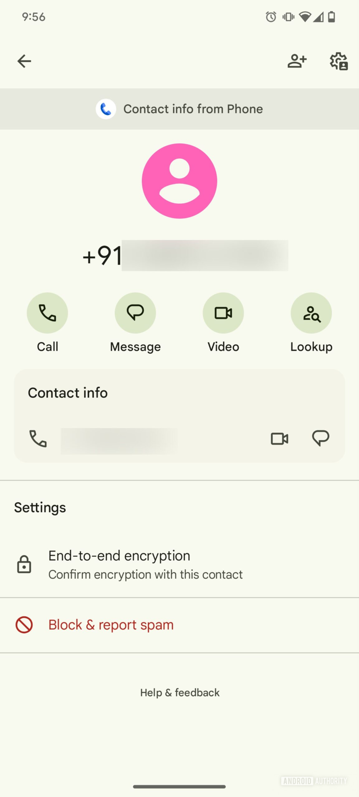 Google Contacts app Contact Details page (1)