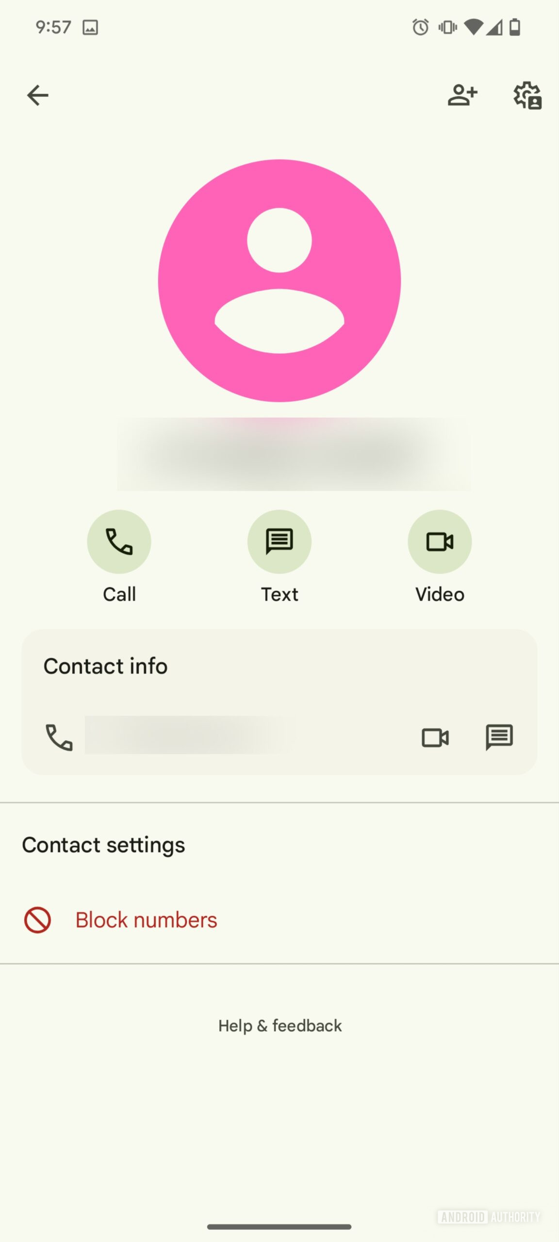 Google Contacts app Contact Details page (2)