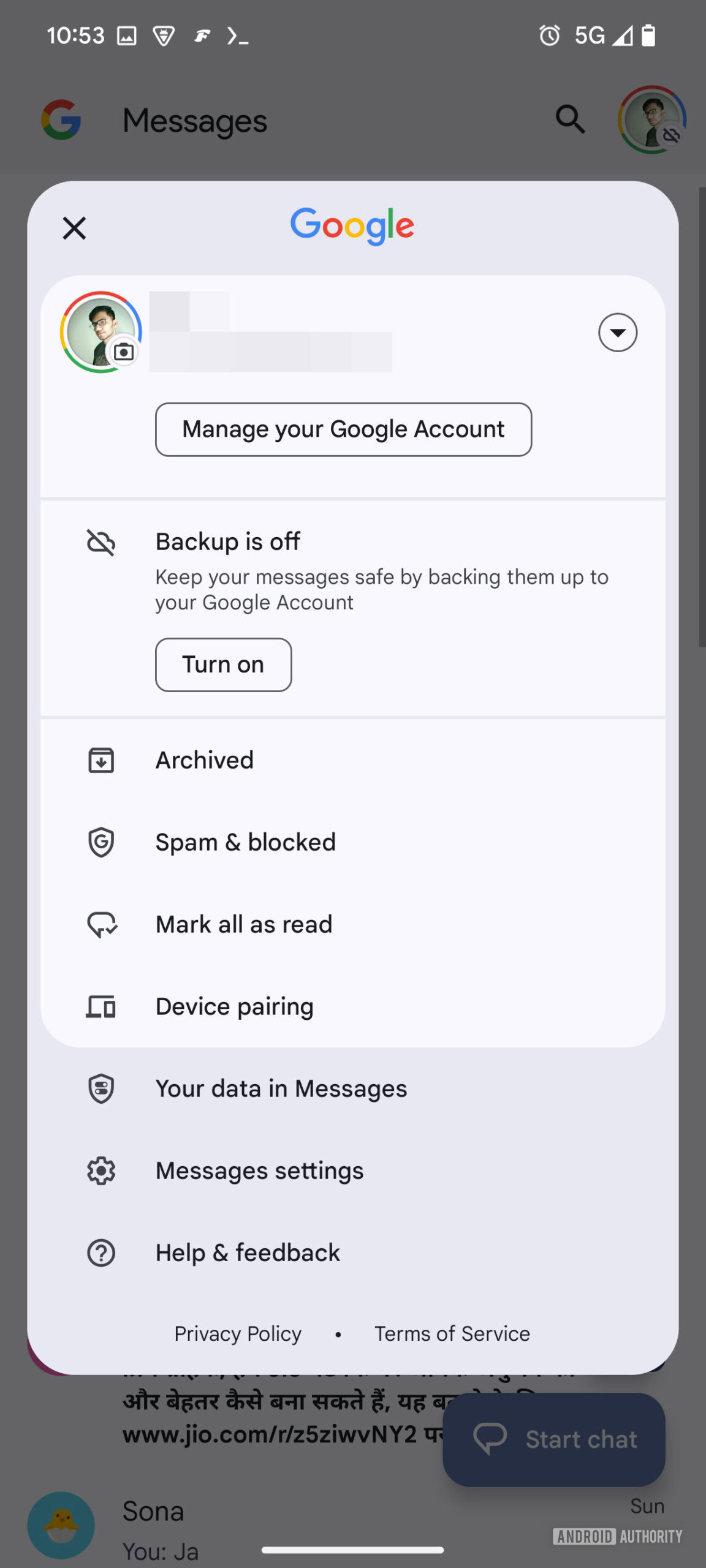 Google Messages backup and restore AssembleDebug 3