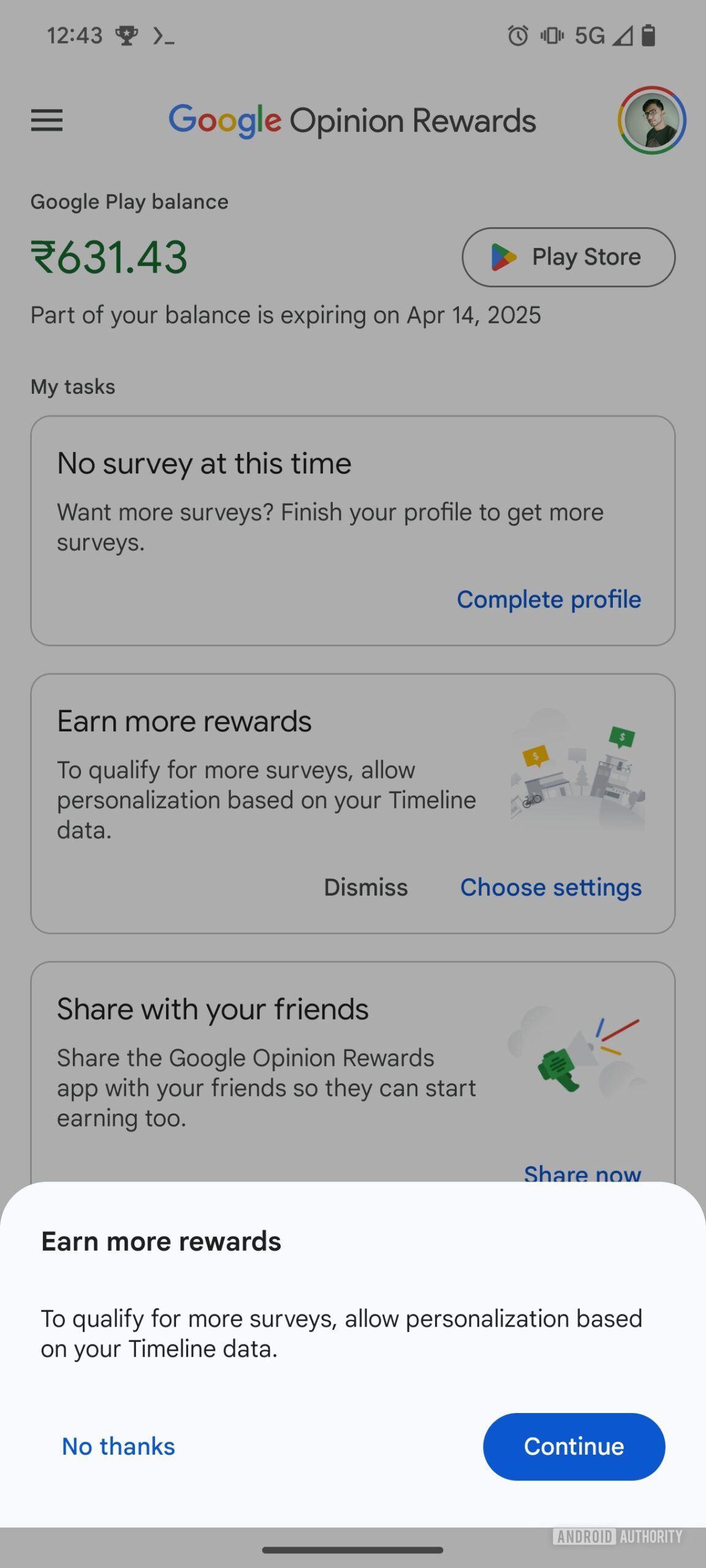 Google Opinion Rewards Transition to Timeline (2)