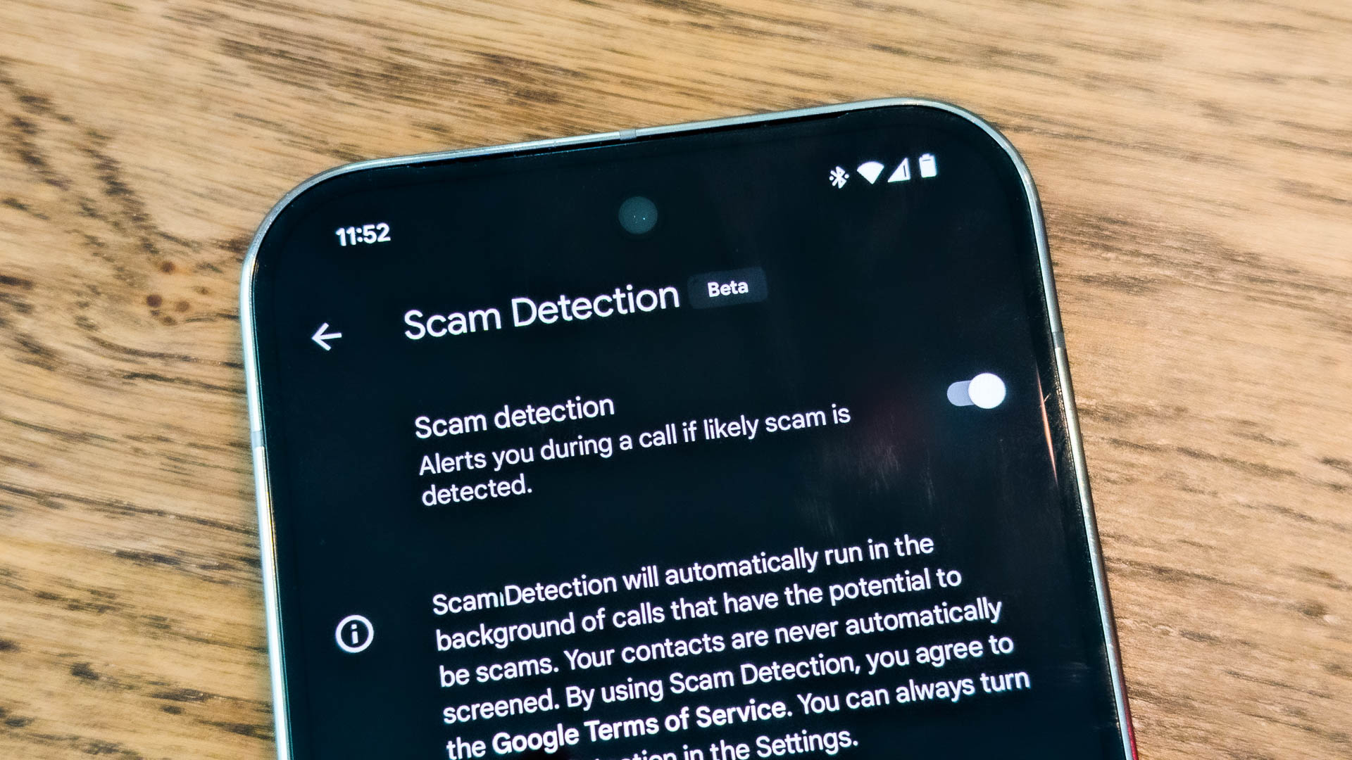 Google Pixel Scam Detection Beta Feature Toggle