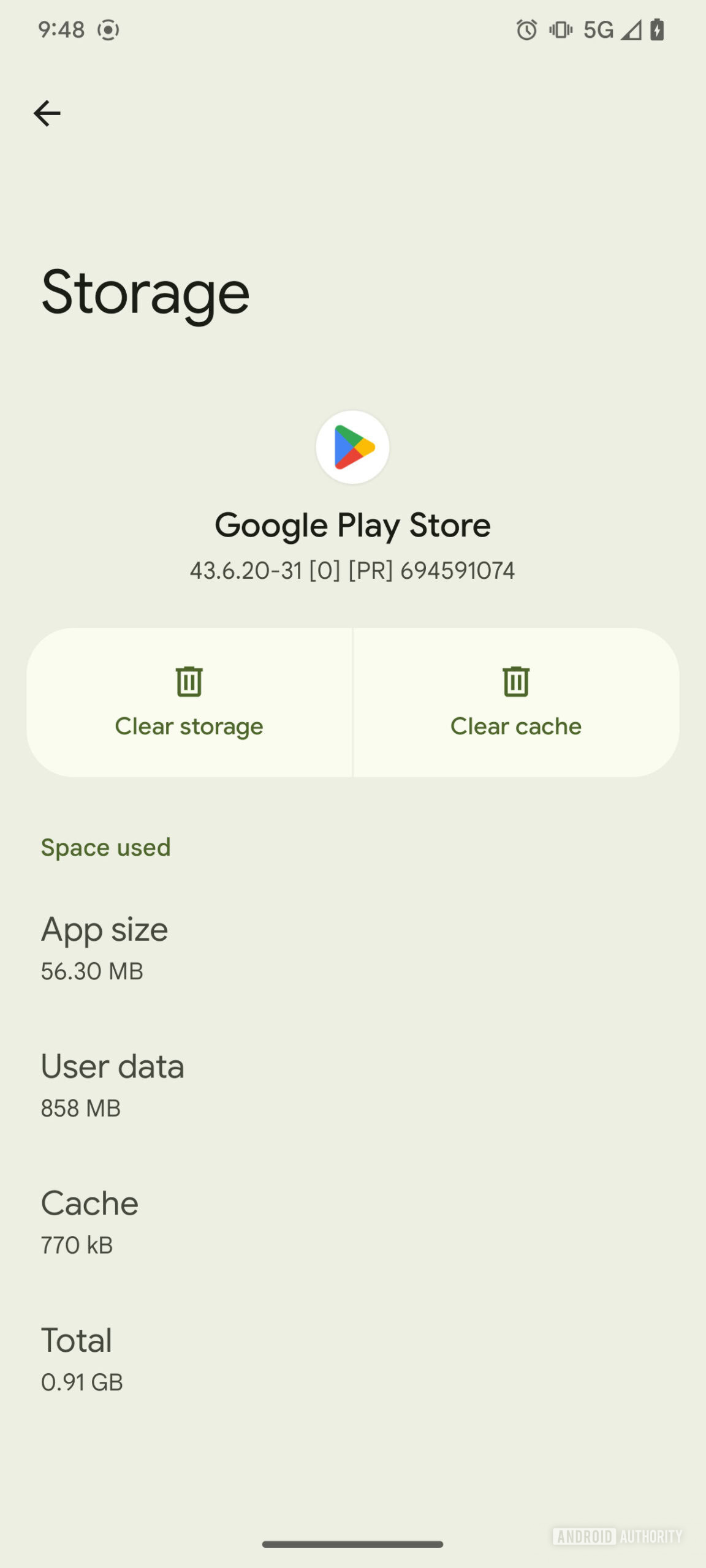 Google Play Store storage SmartResume assembledebug