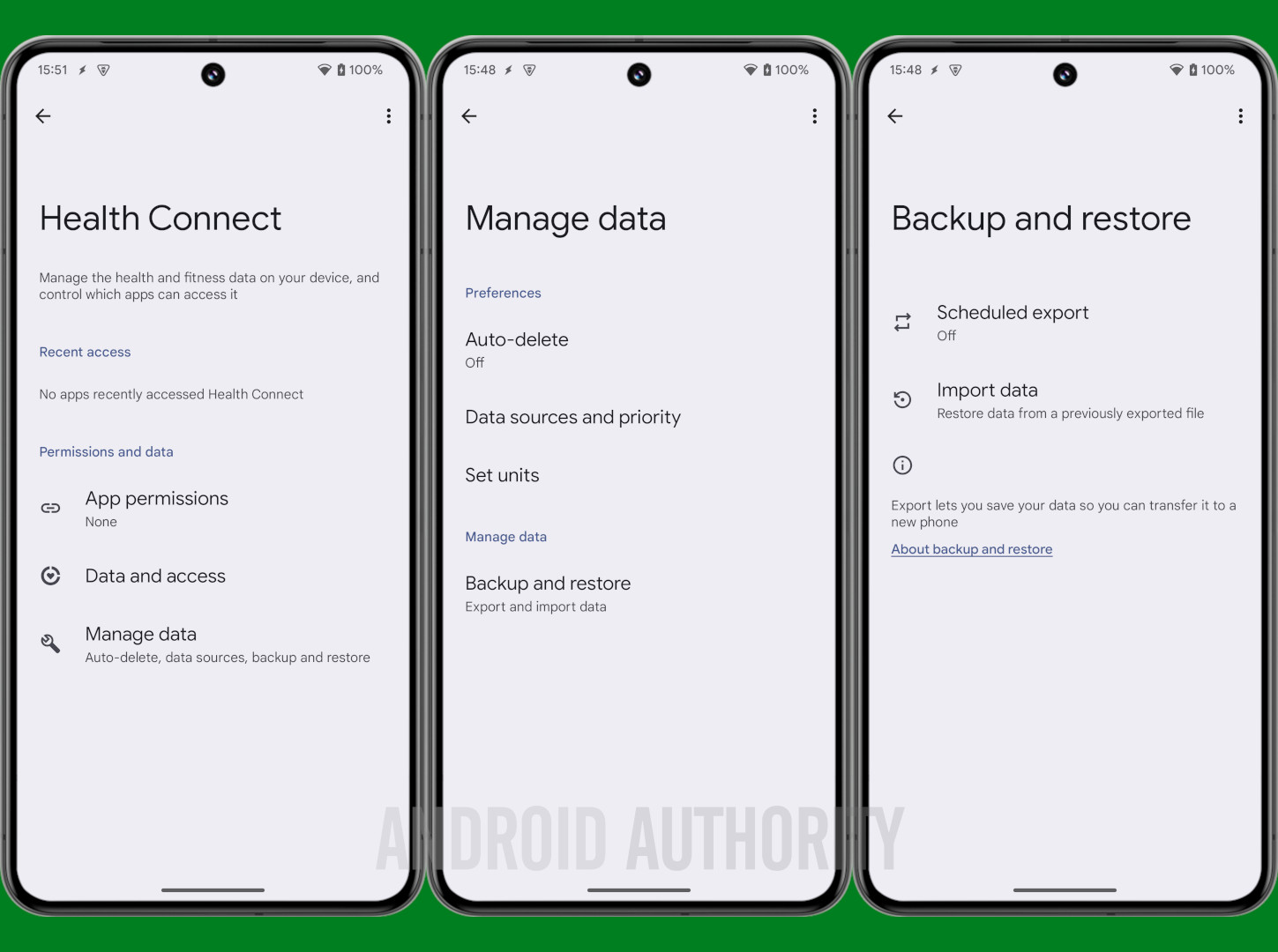 Health Connect settings in Android 15 QPR2 Beta 1