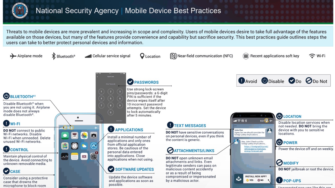 The NSA Mobile Device Best Practices document advices you to restart your phone weekly.