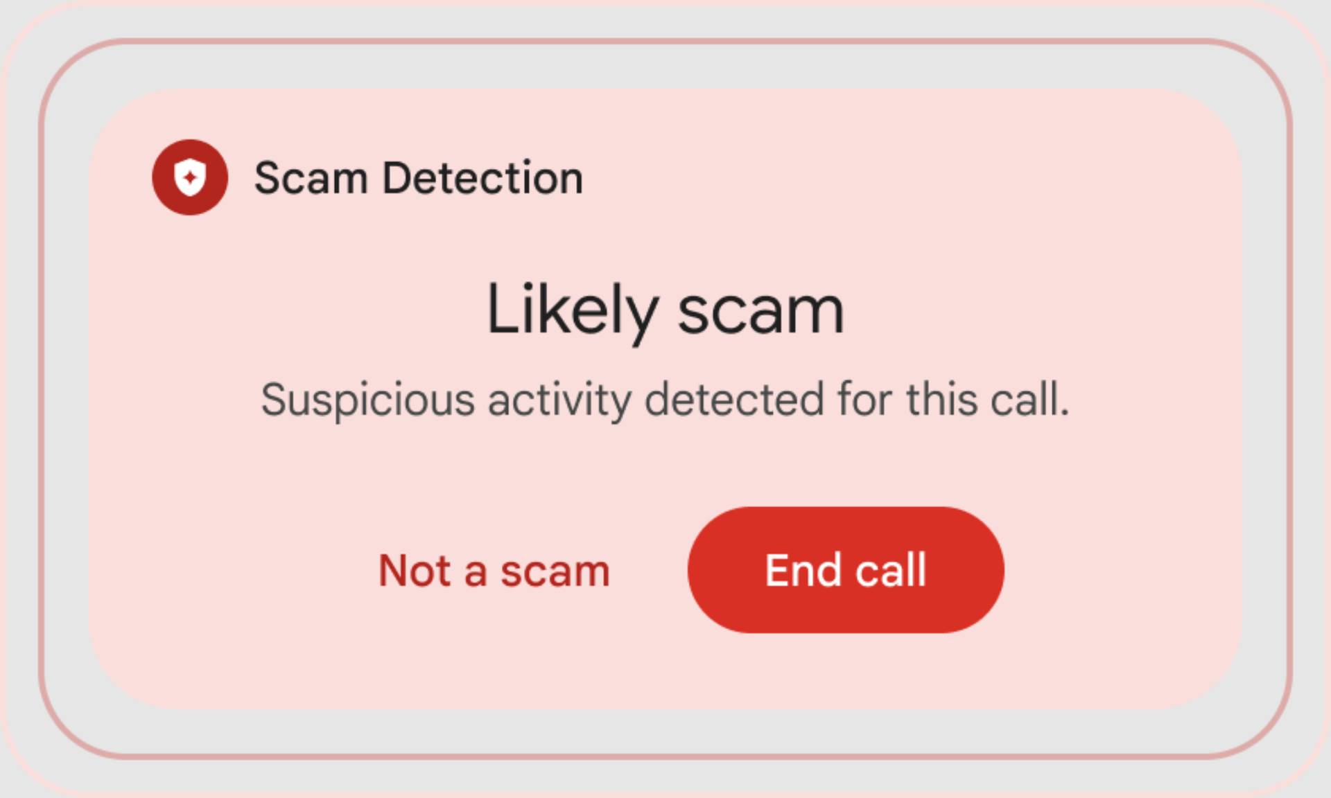 Scam Detection notification image