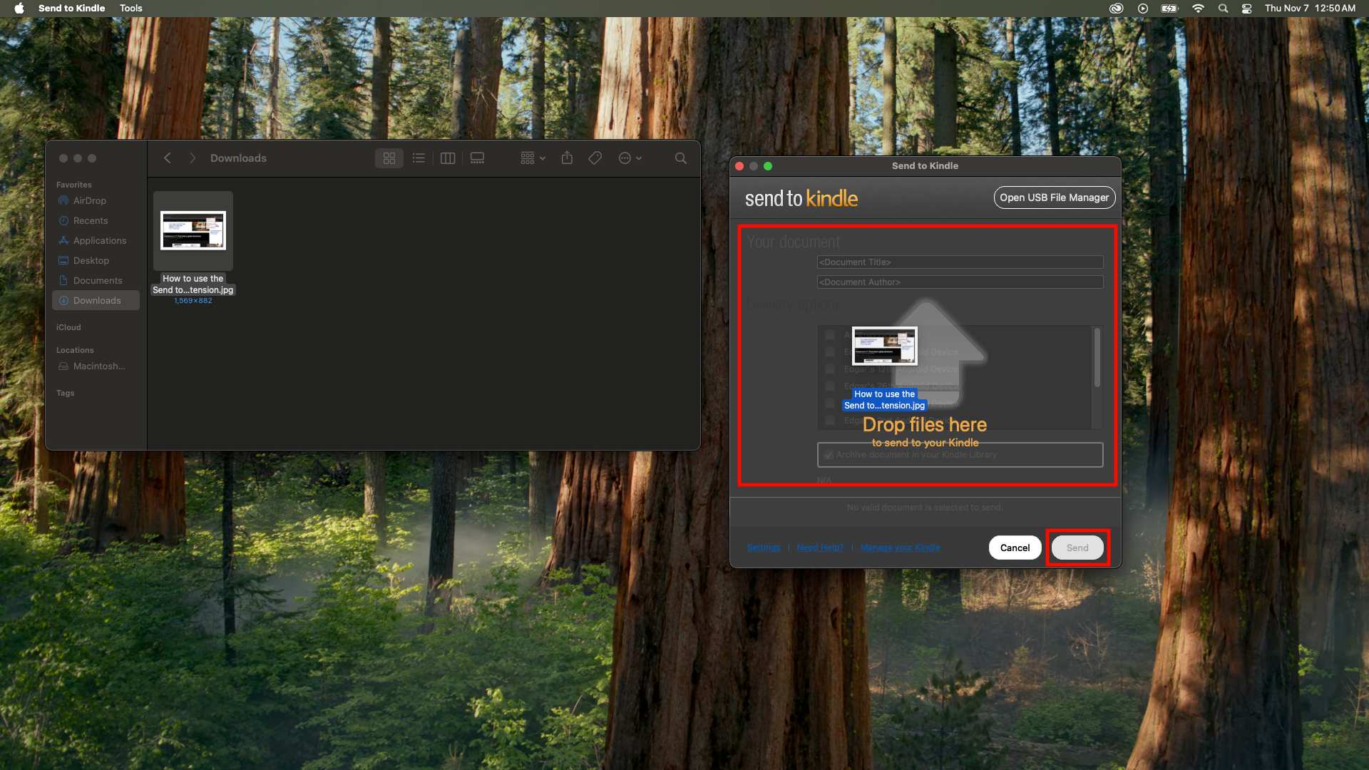Use Send to Kindle for macOS