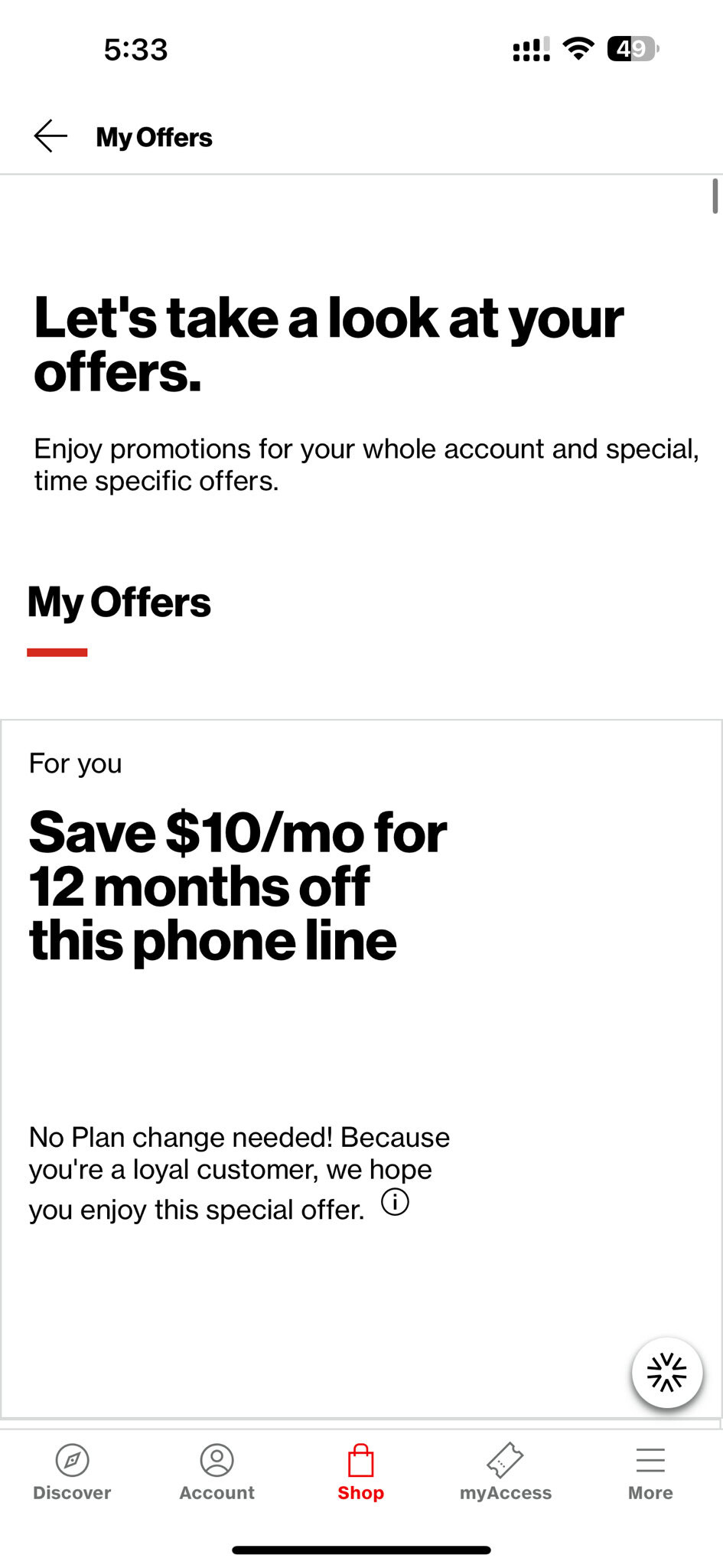 Verizon $10 loyalty offer 2024