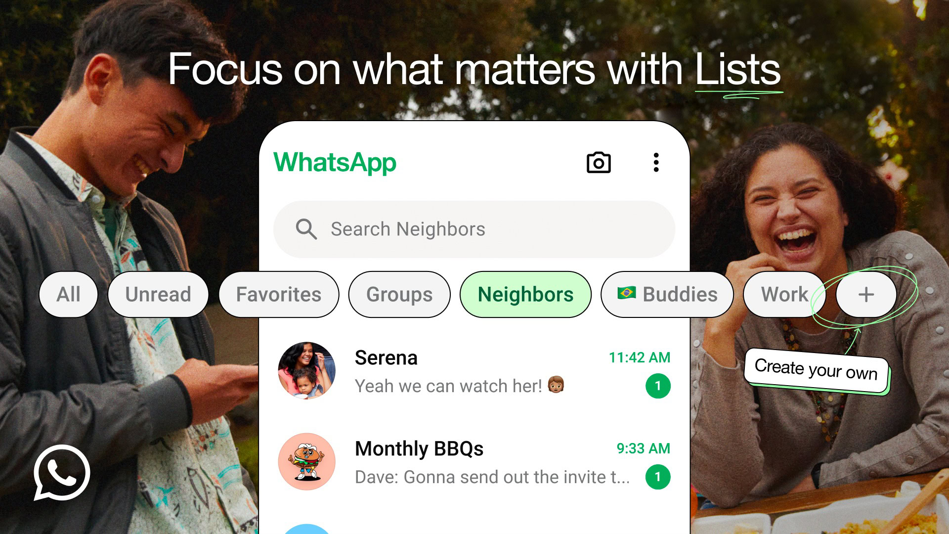 WhatsApp custom lists feature