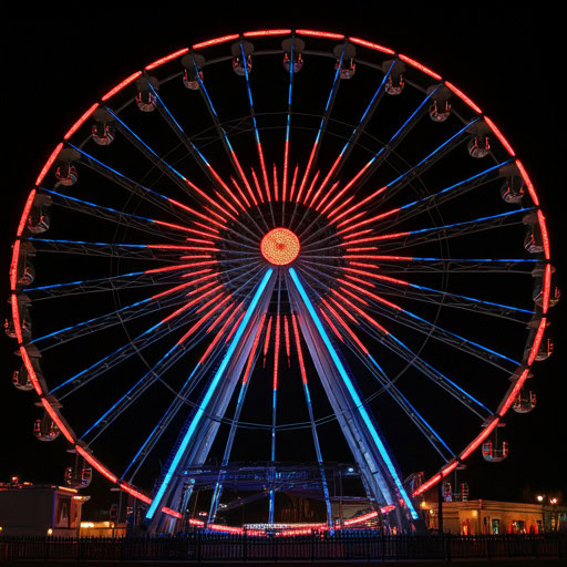 ferris wheel at night