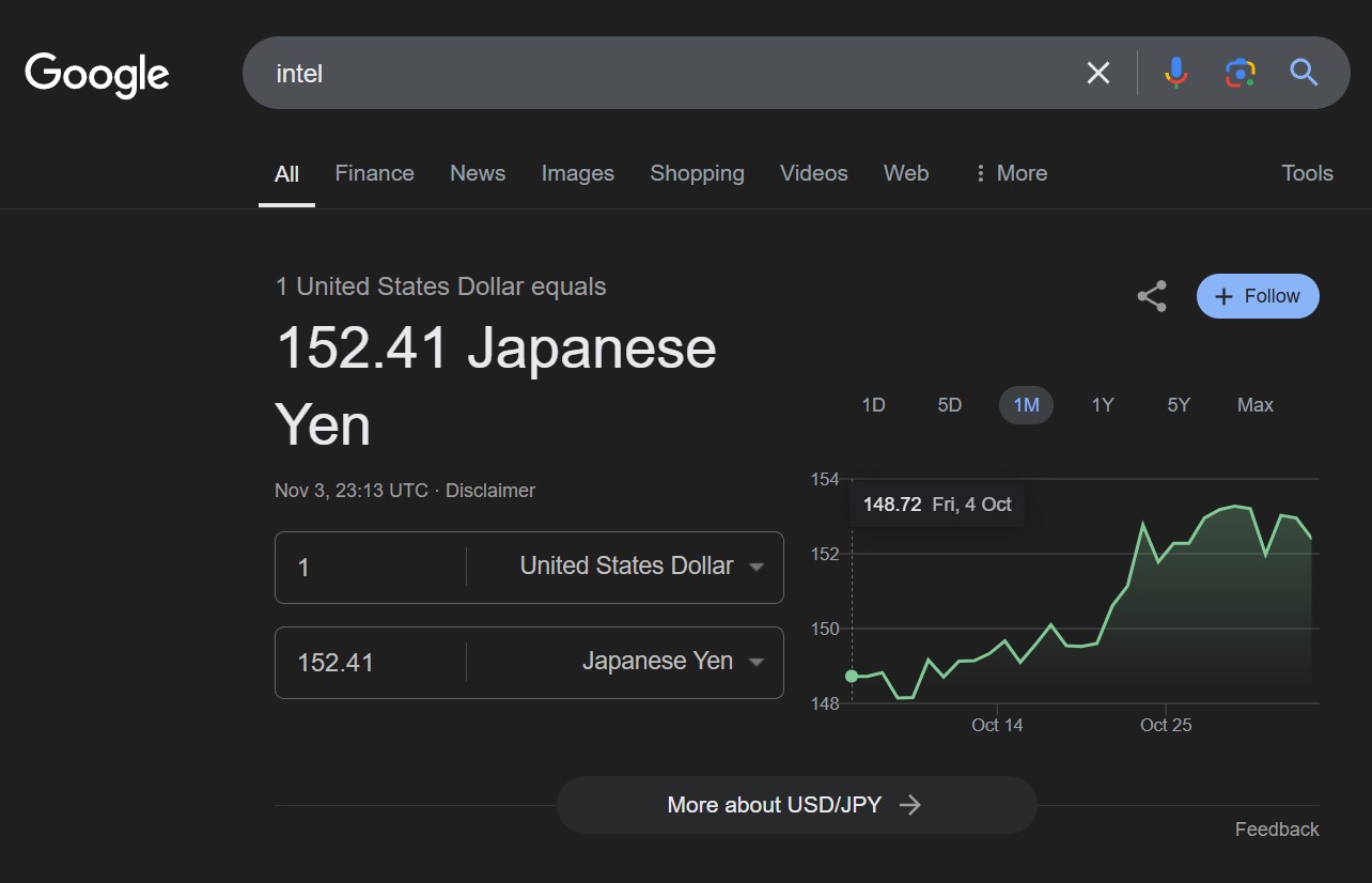 google search jpy to usd