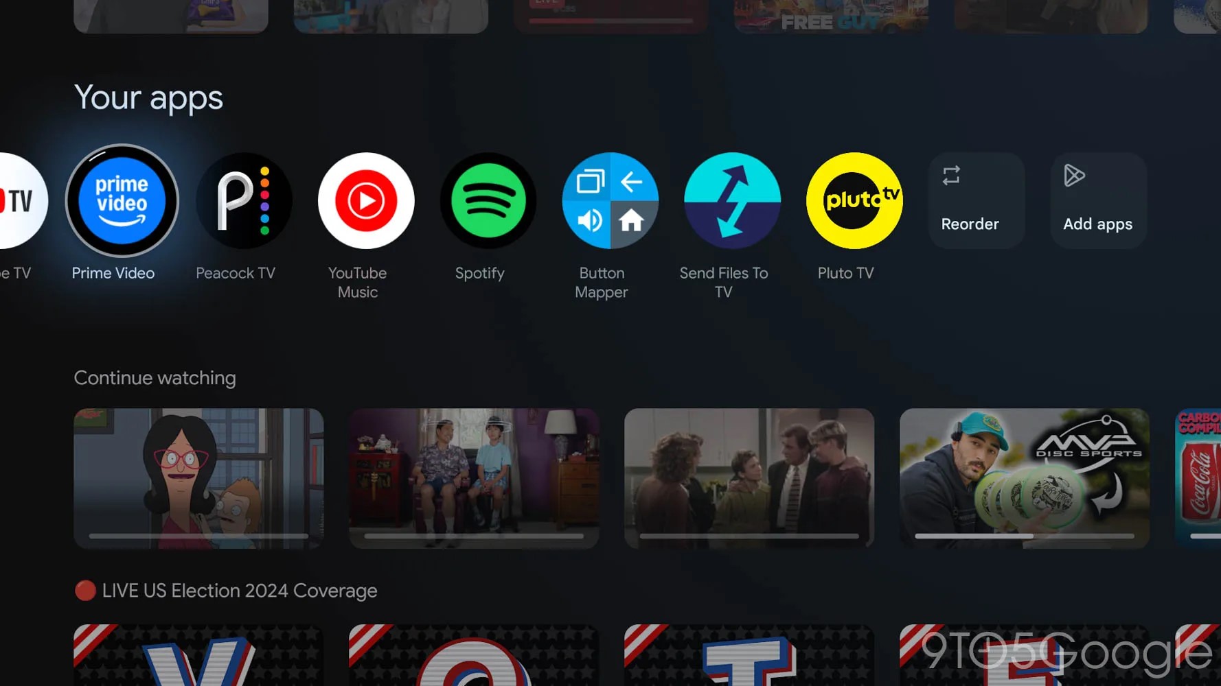 Google TV finally shows app update progress on the home screen