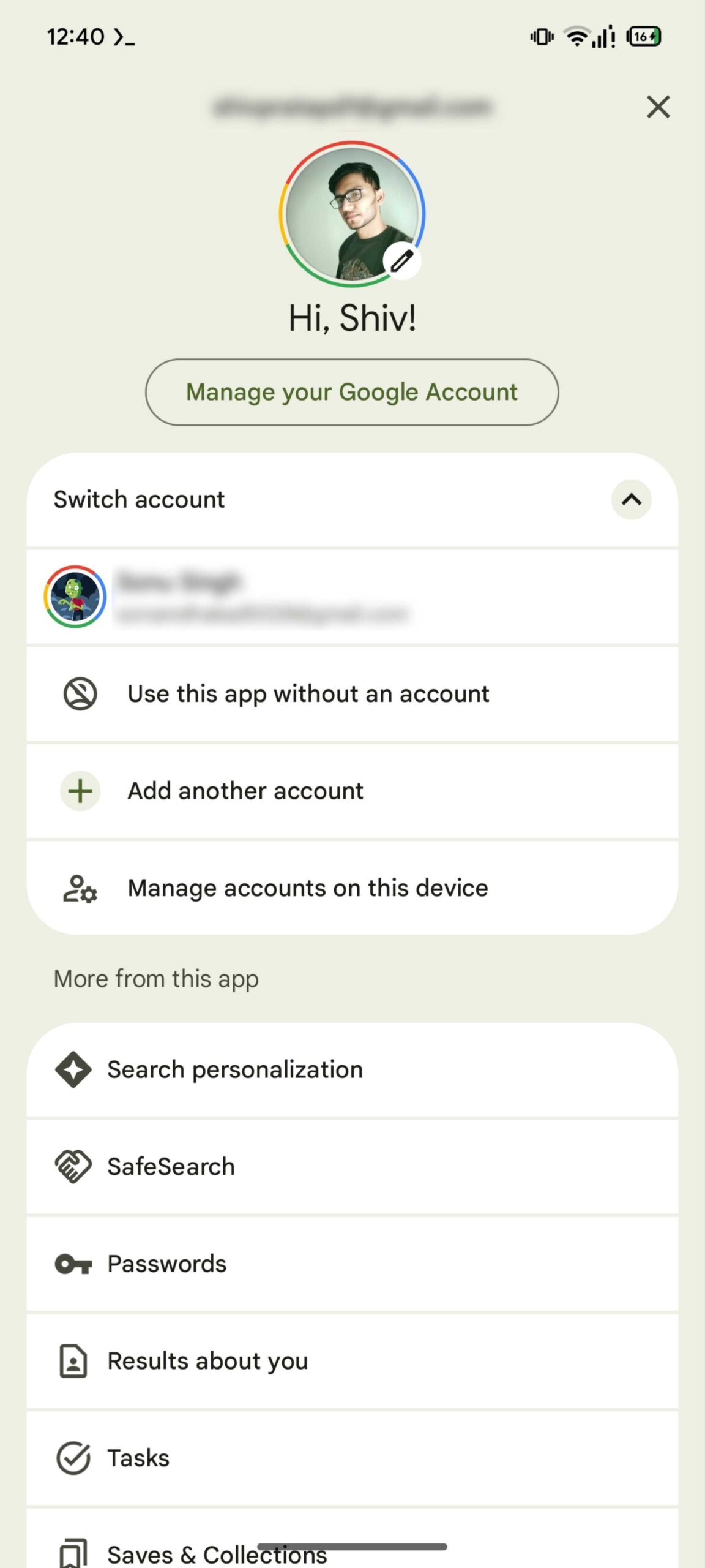 new google account switcher ui 1