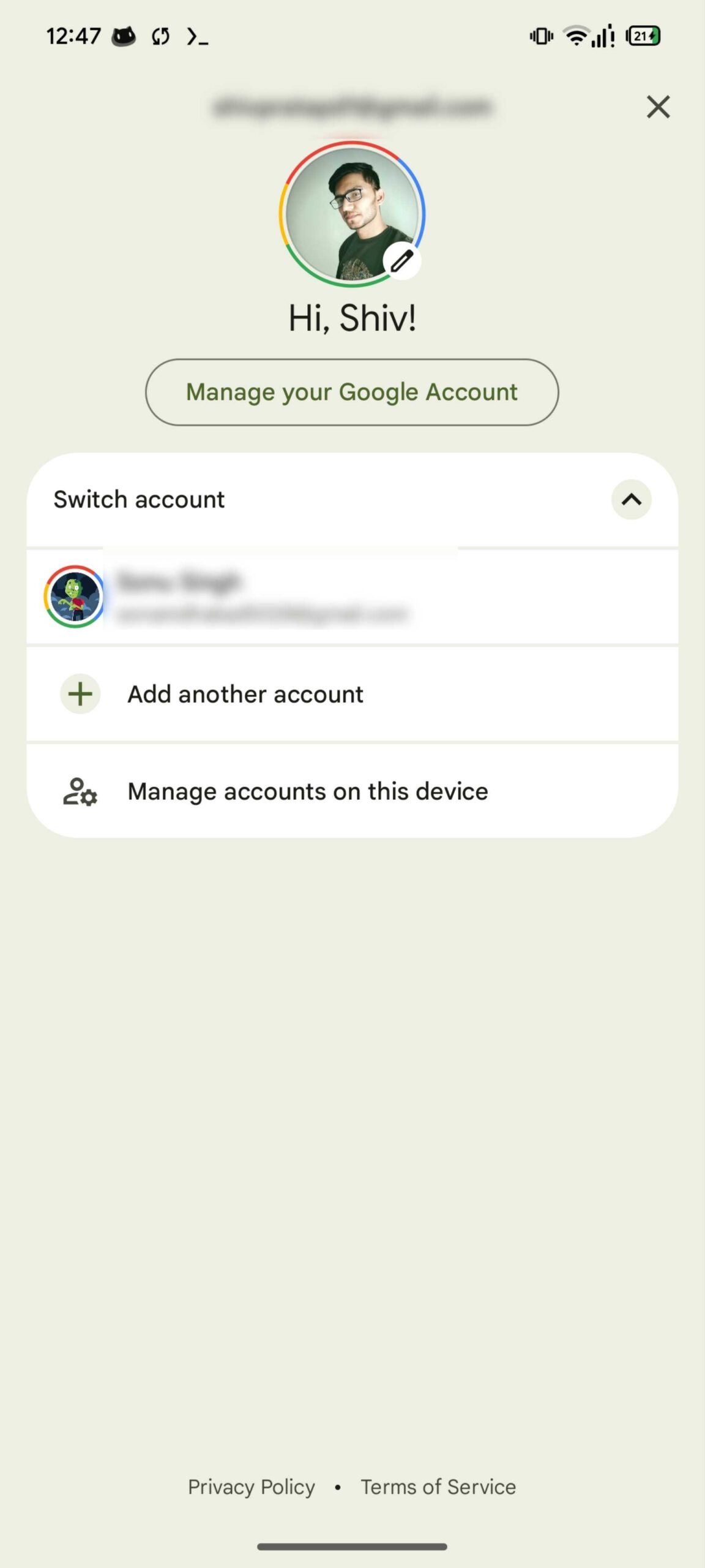 new google account switcher ui 4