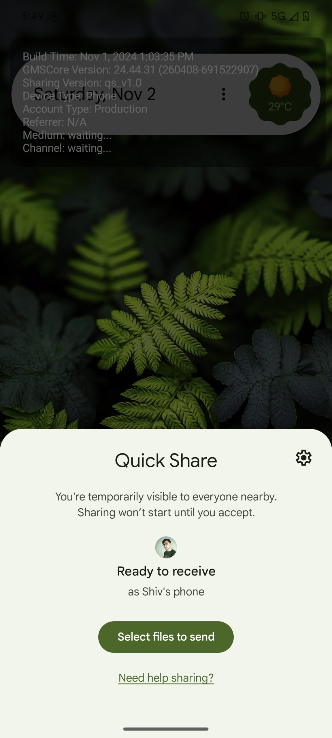 quick share button new function apk teardown 1