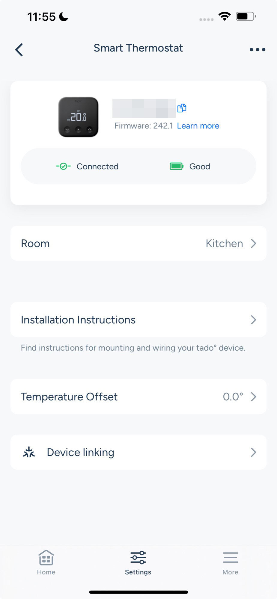 tado thermostat app device linking 1