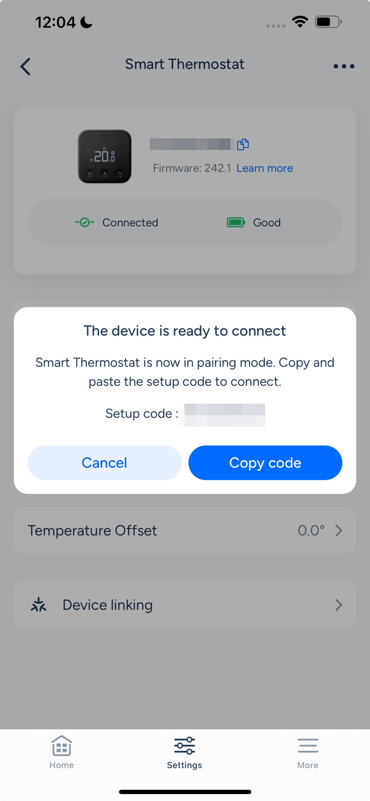 tado thermostat app device linking 2