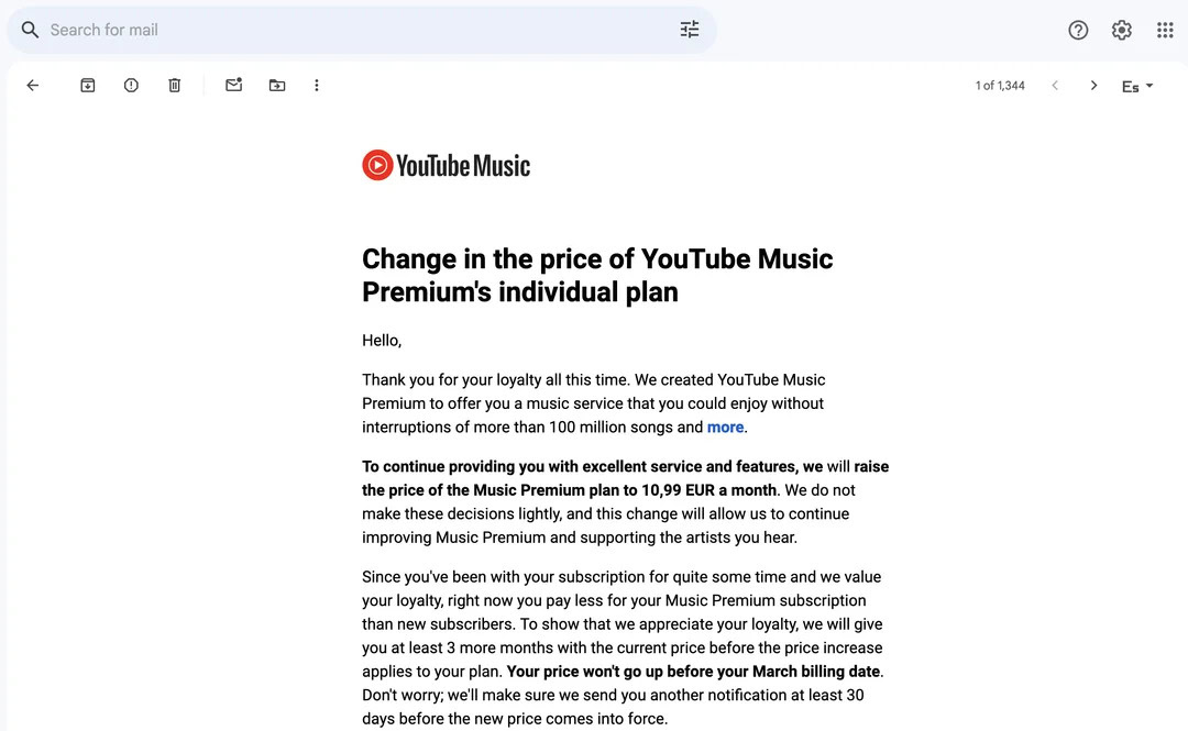 youtube premium increasing prices