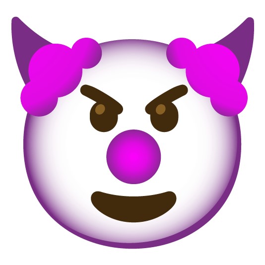 Emoji Kitchen Clown and Devil