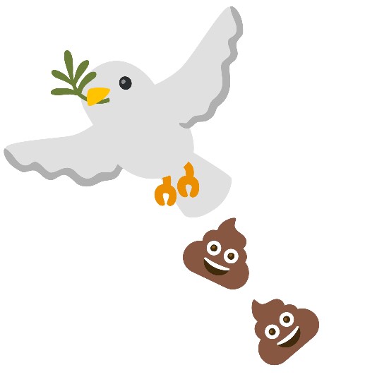 Emoji Kitchen Dove and Poop