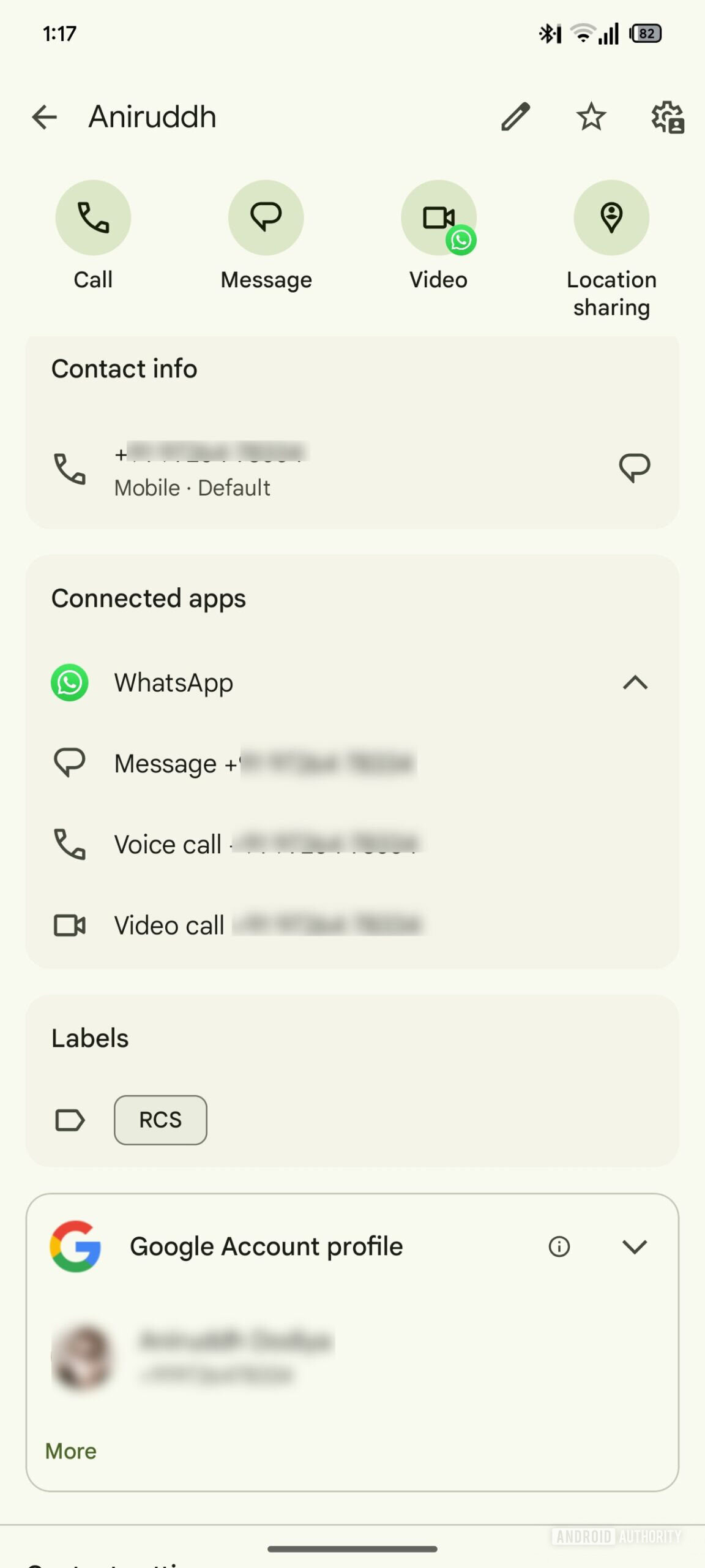 Google Contacts app Current behavior (1)