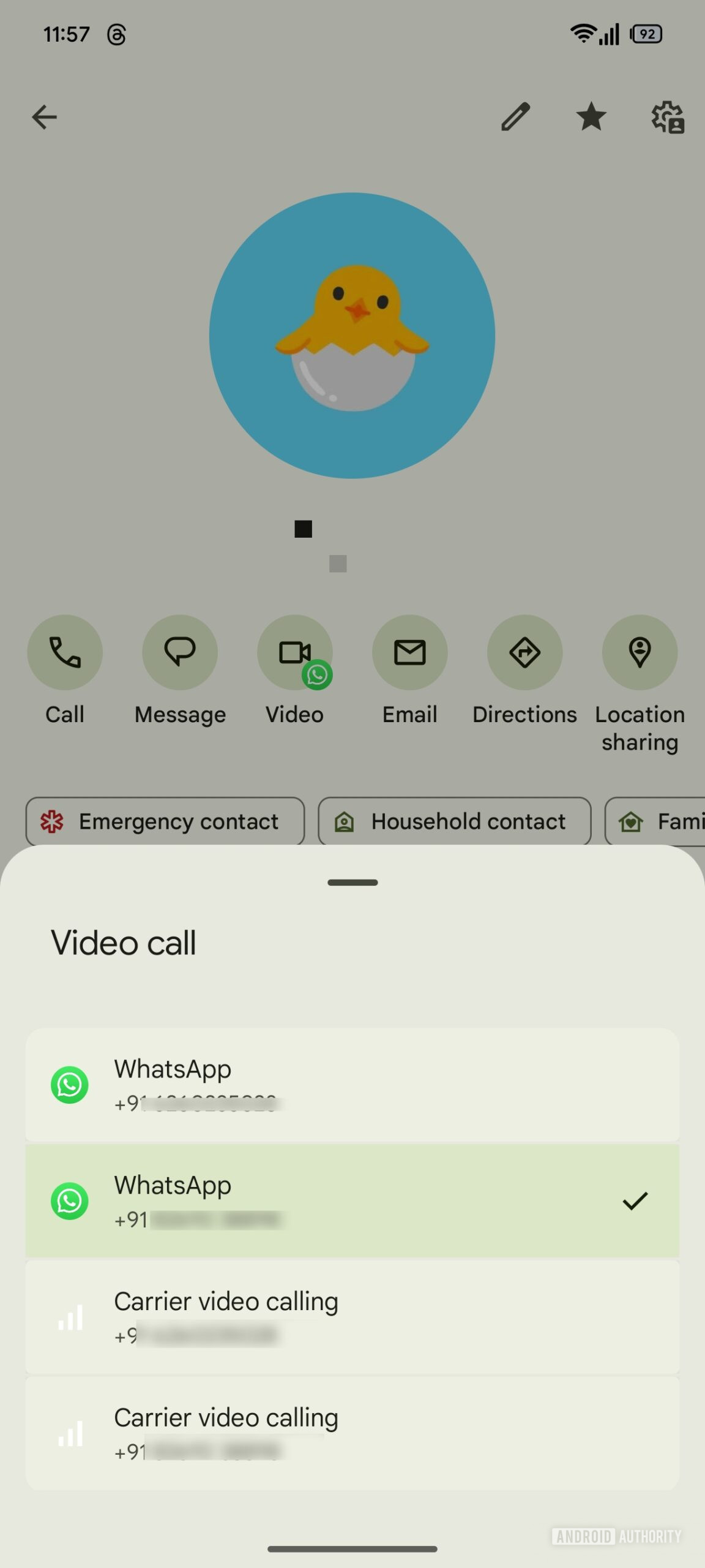 Google Contacts app Upcoming behavior