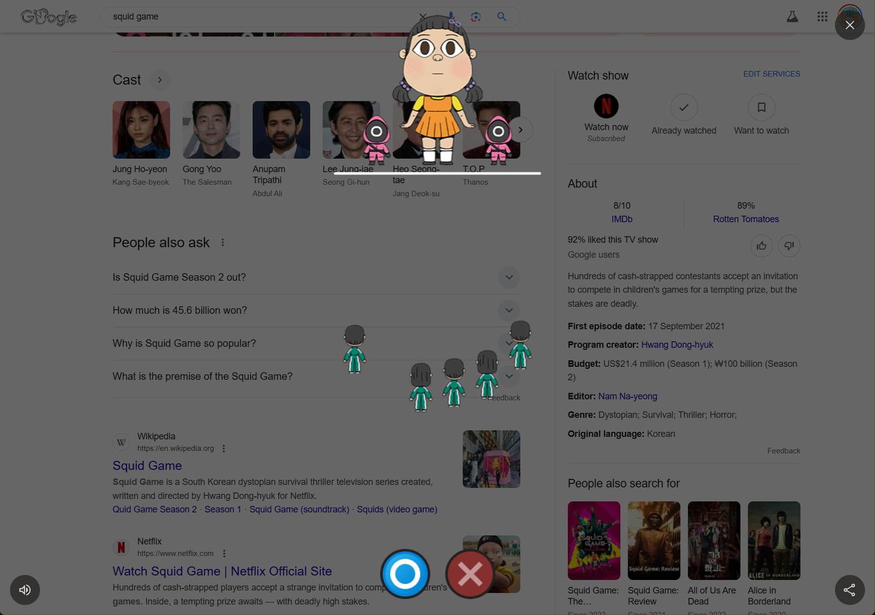 Google Search Squid Game Easter Egg (1)