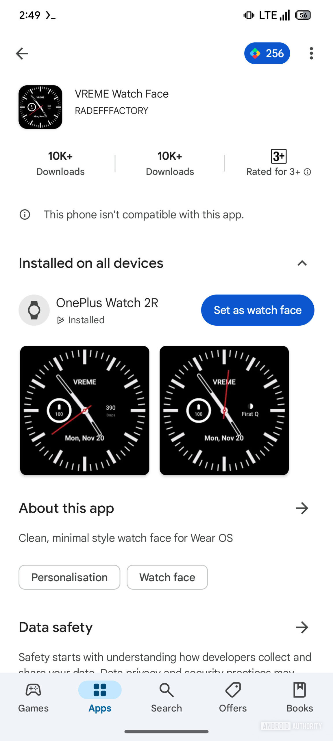 Play Store Watch Face Settings Button AssembleDebug 1