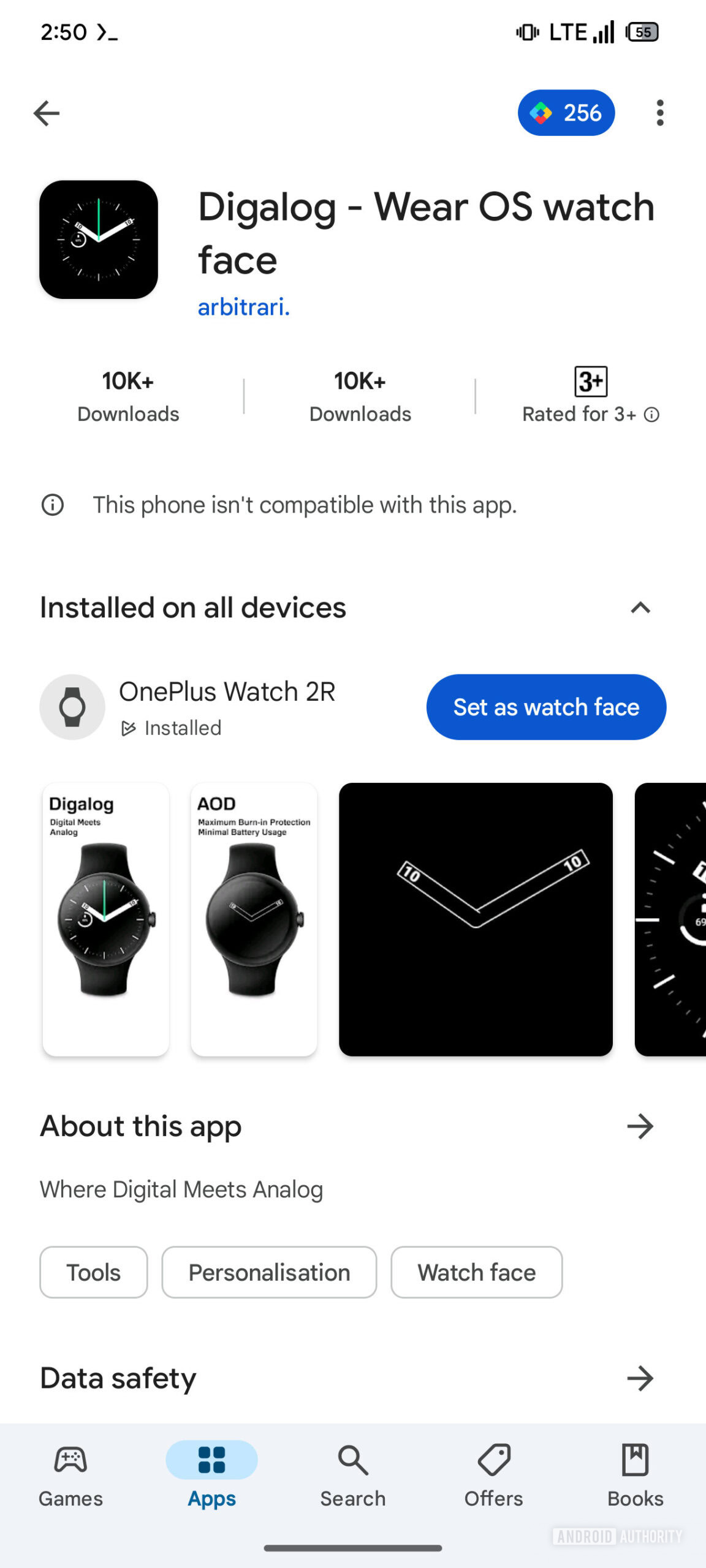 Play Store Watch Face Settings Button AssembleDebug 2