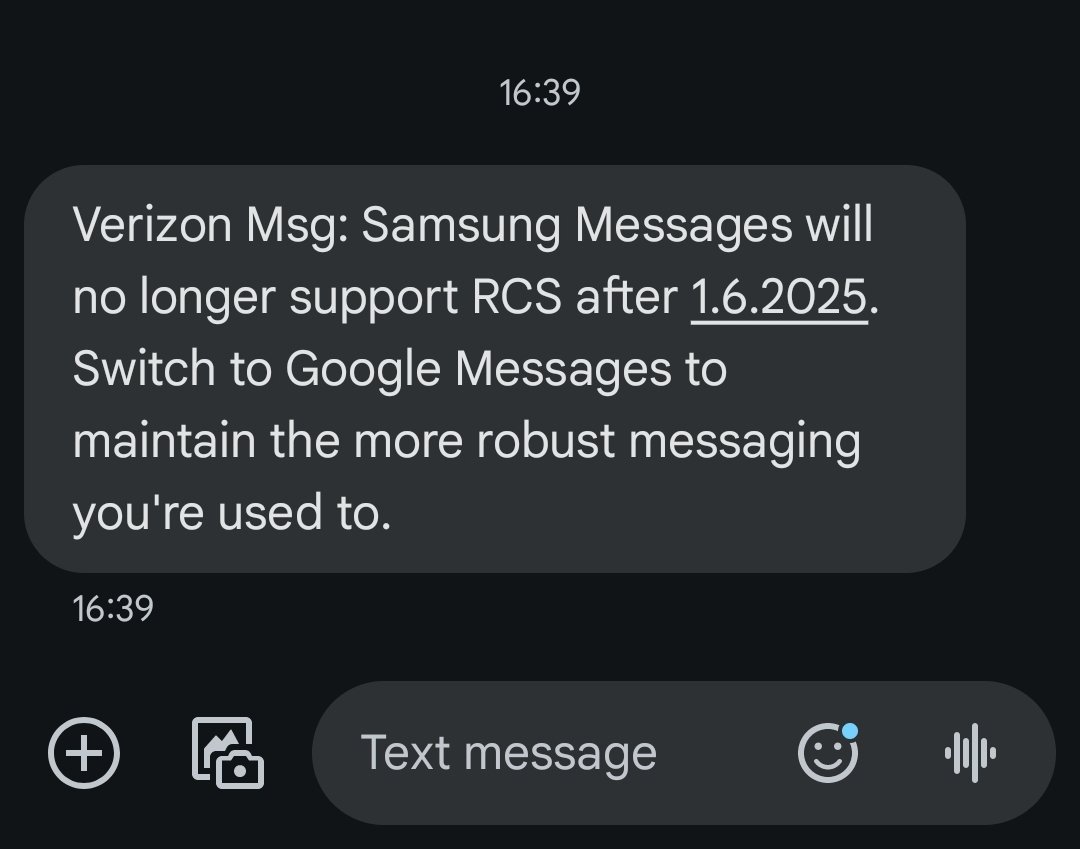 Samsung Messages switch to Google Messages