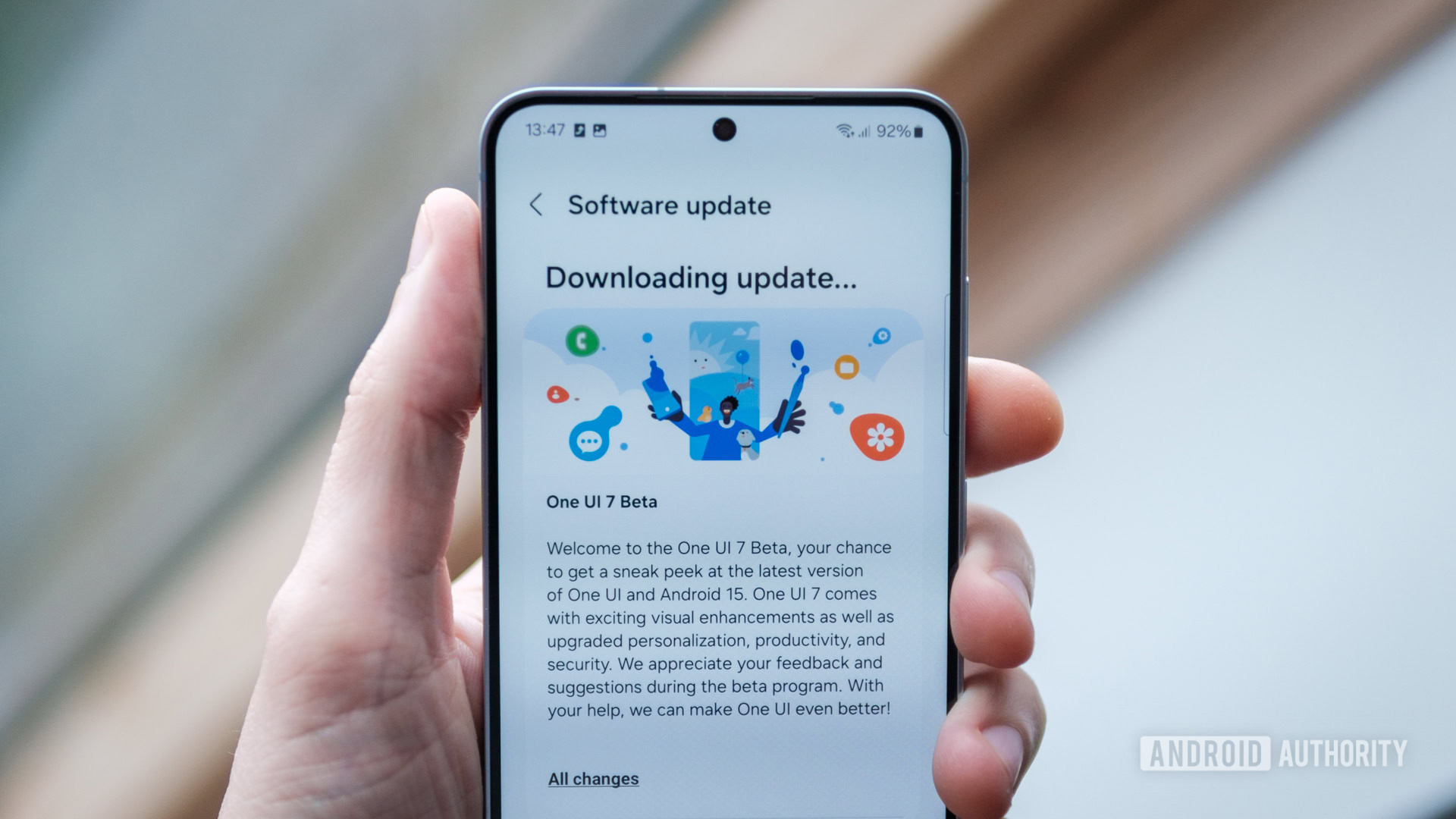 Pengunduhan Samsung One UI 7 beta