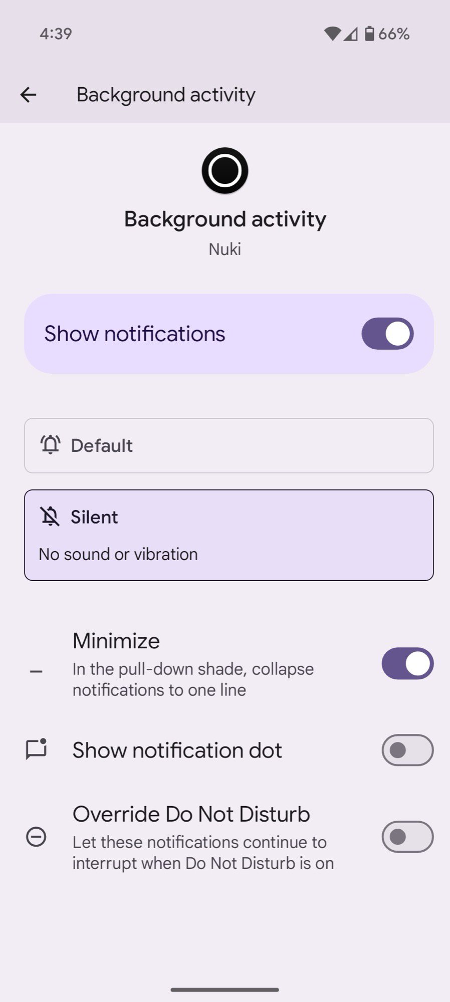 android notification disable minimize 3