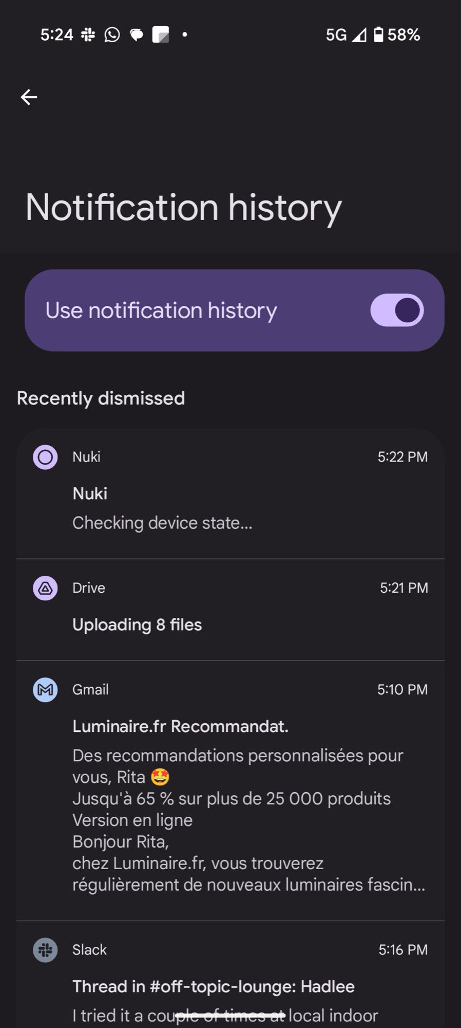 android notification history 1