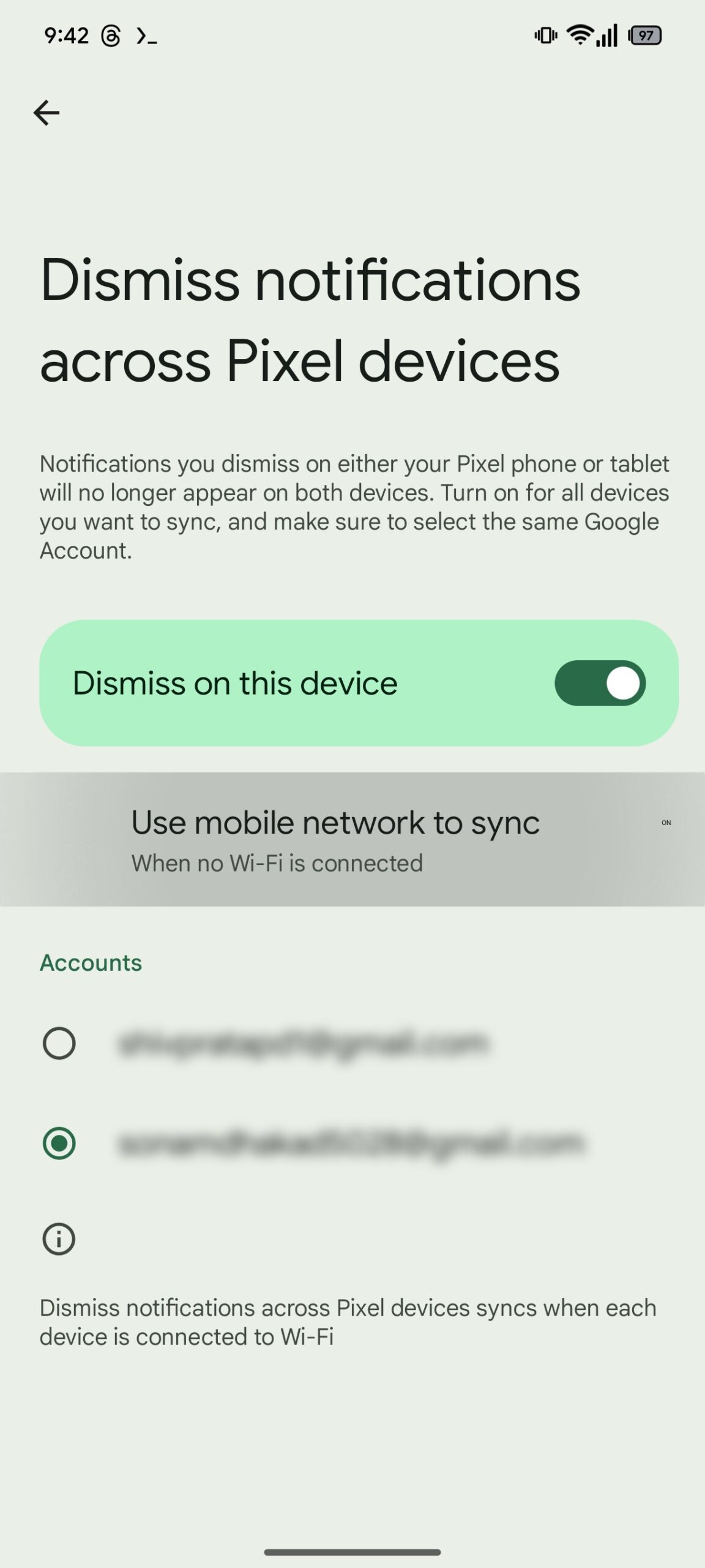 reject notification sync data 2