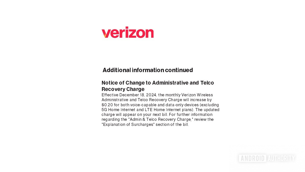 verizon charge notice