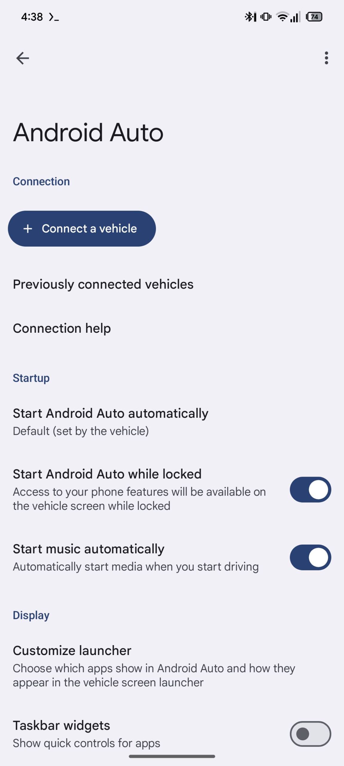 Android Auto settings new 1