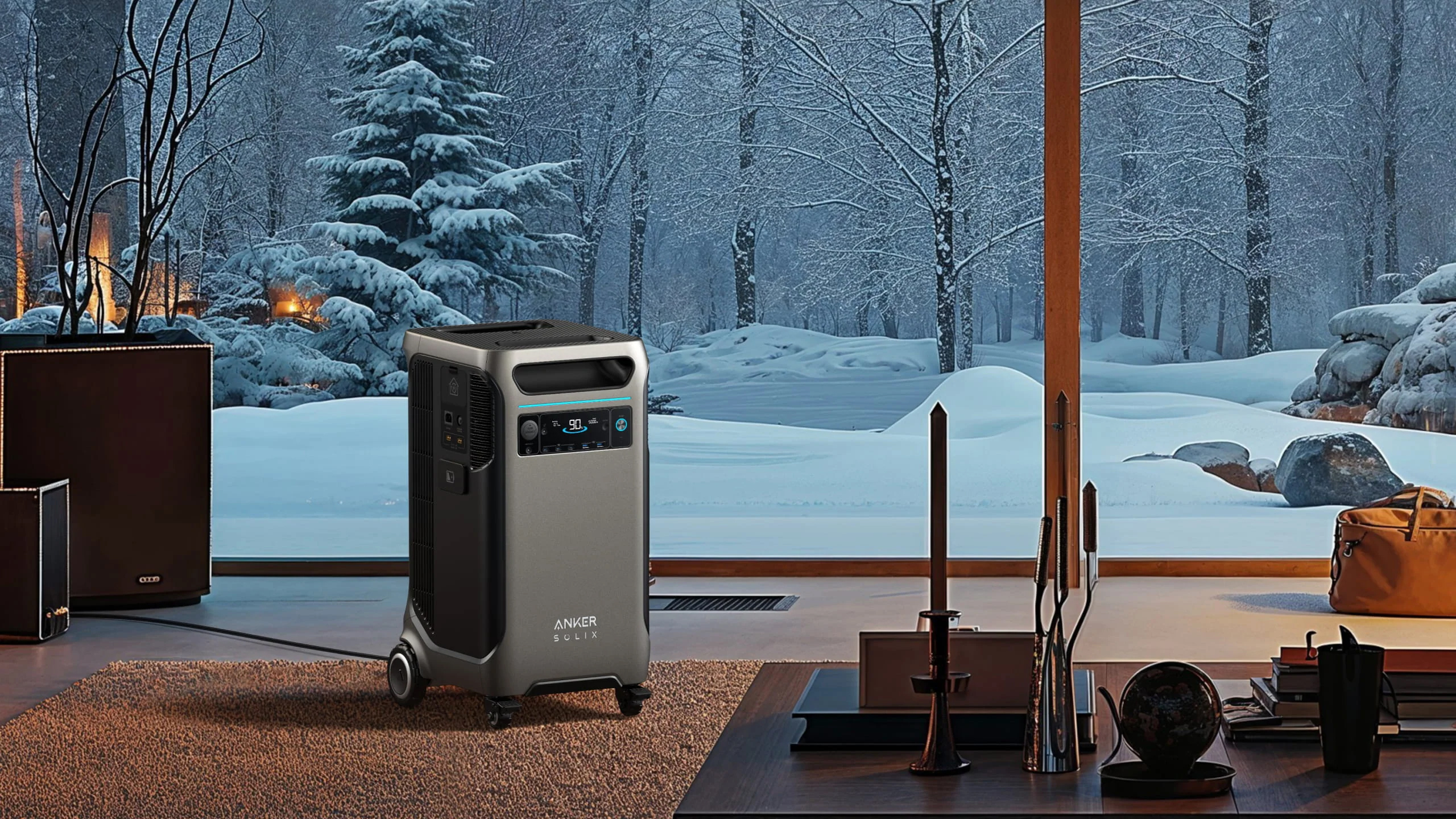 Anker SOLIX F3800 in the snow house