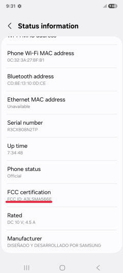 FCC IO Samsung Galaxy A56 charging speed