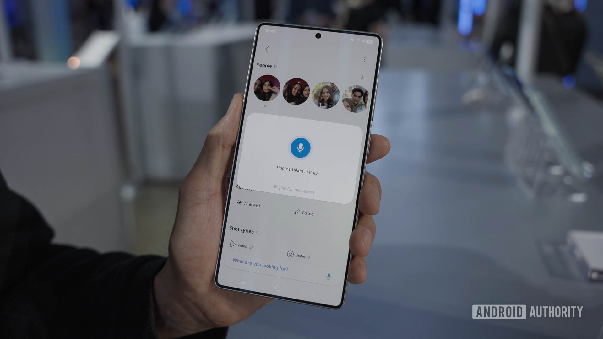 Galaxy AI Find Photos with Voice Command Query