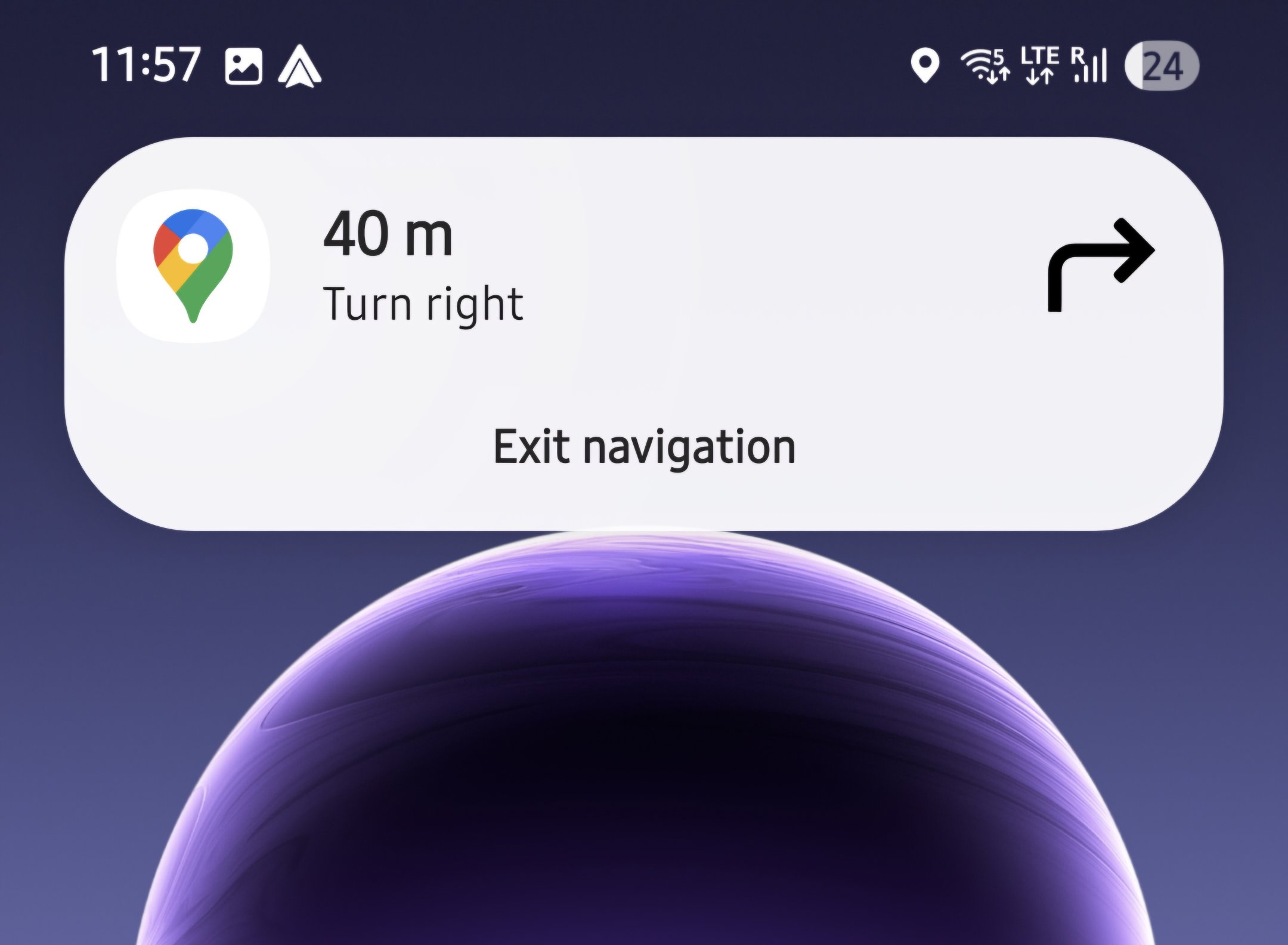 Google Maps Now Bar support on One UI 7 2