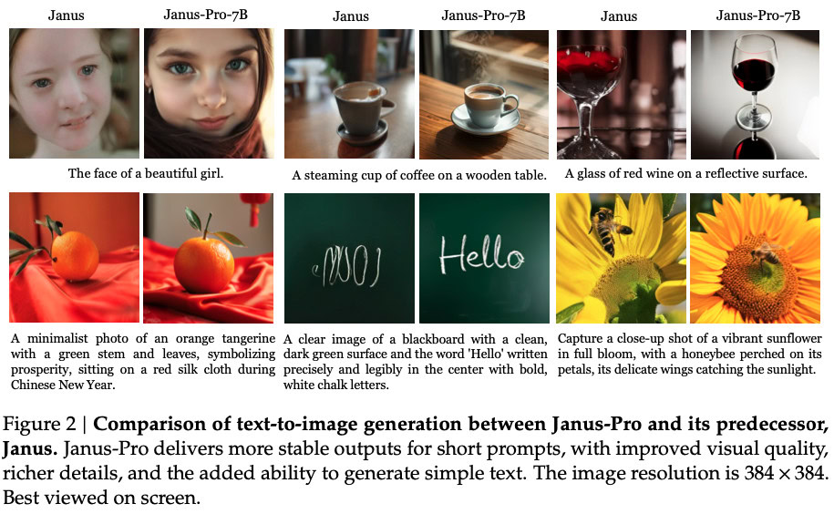 Janus Pro vs Janus image comparison