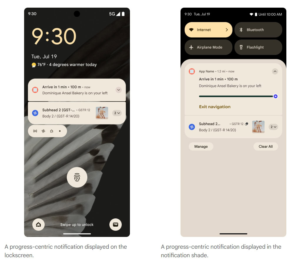 Progress-based Notifications on Android 16