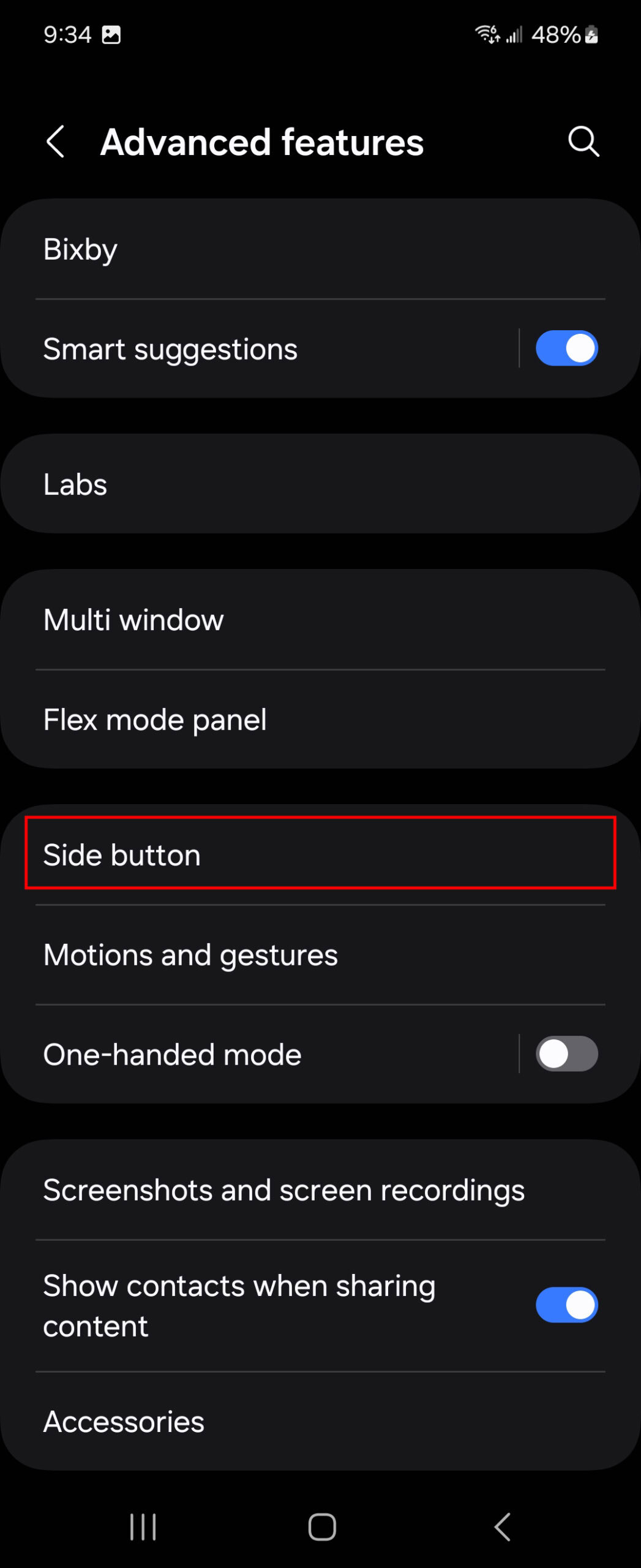 Remap side button on Samsung Galaxy S25 2