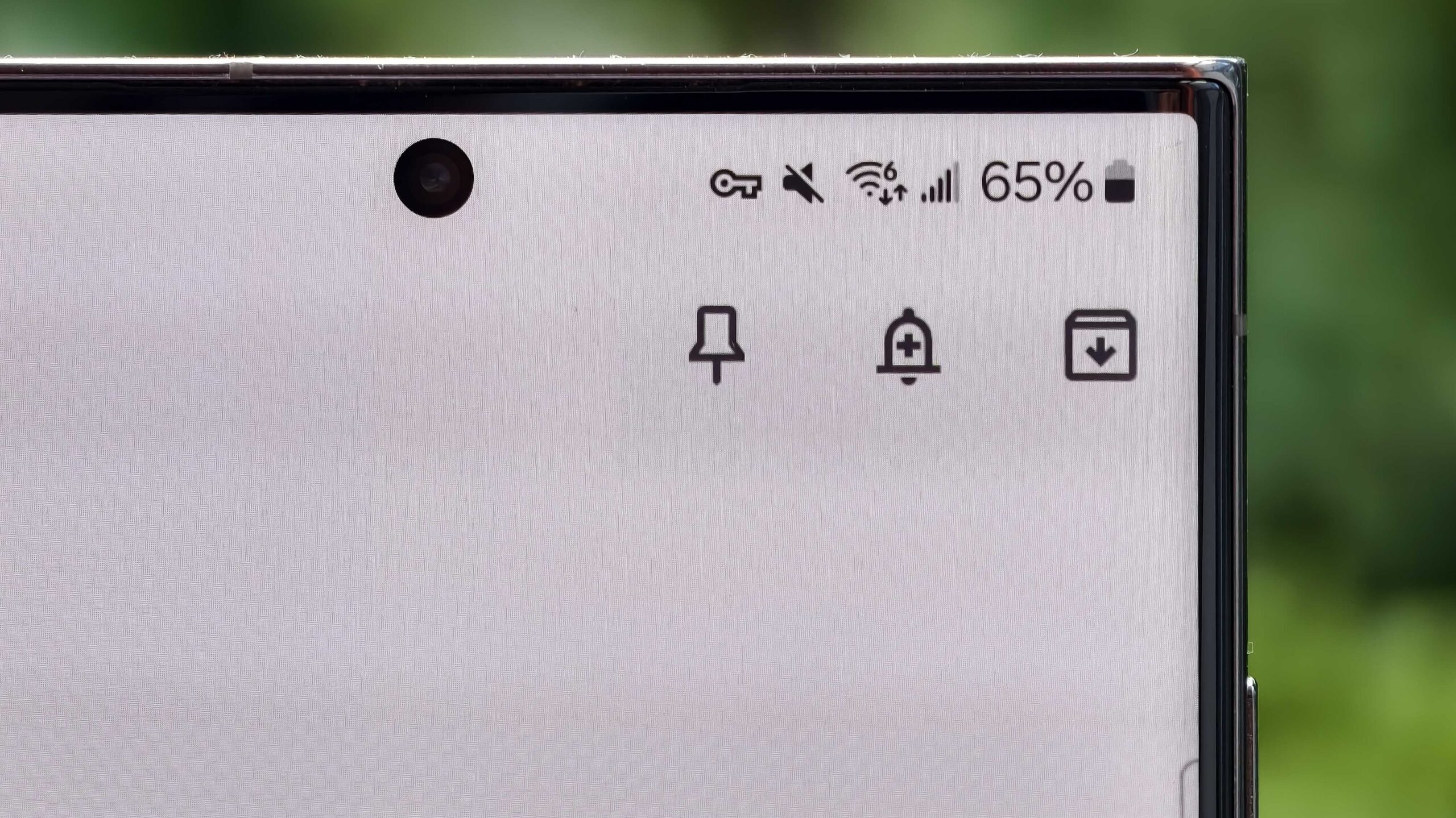 Samsung One UI status bar icons