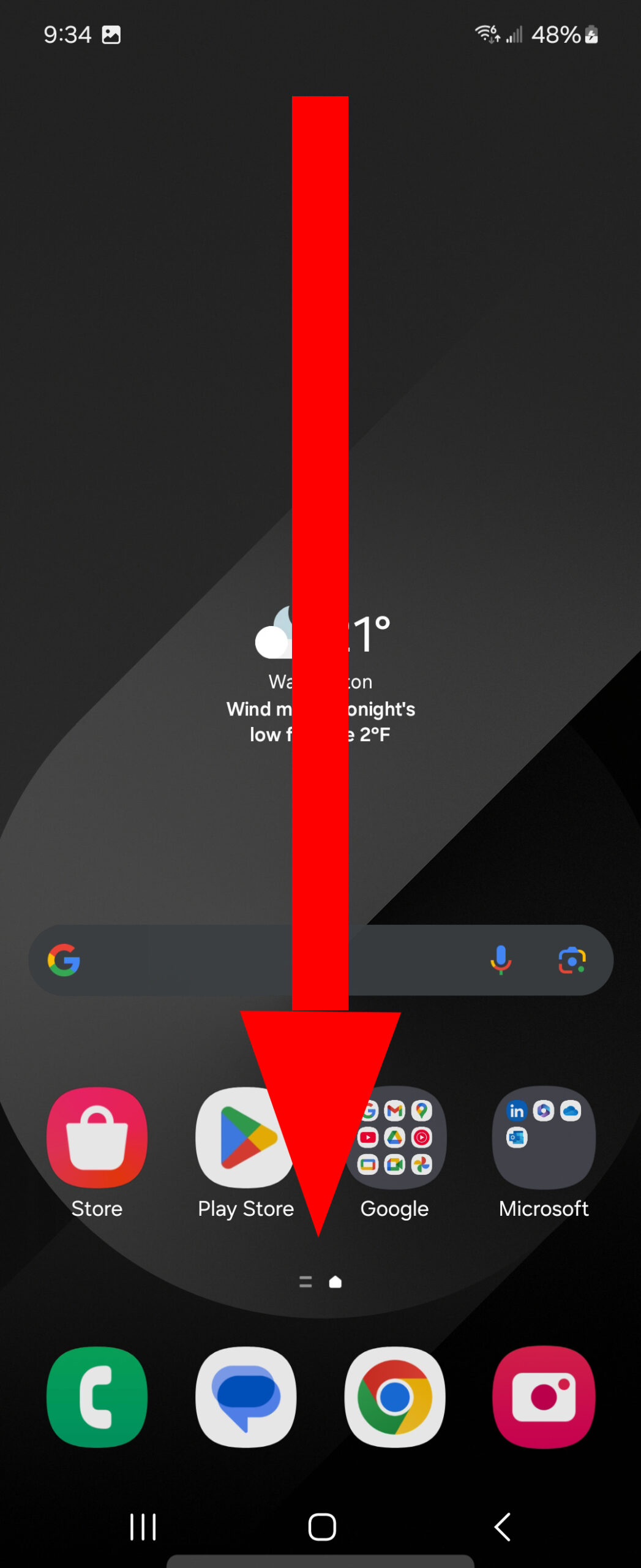 Turn off Samsung Galaxy S25 using notification panel 1