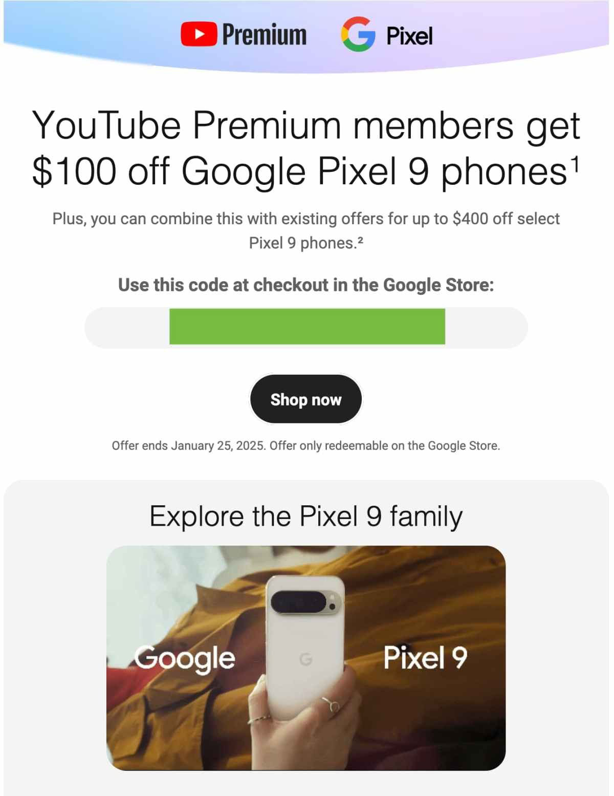 YouTube Premium promo code