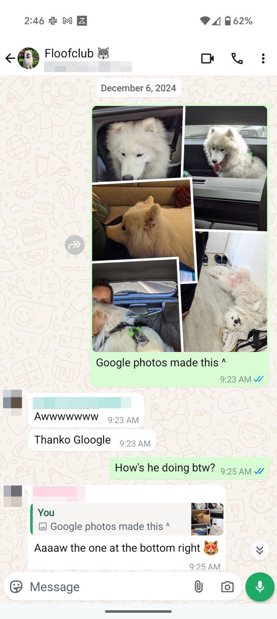 google photos memories screenshot whatsapp 3