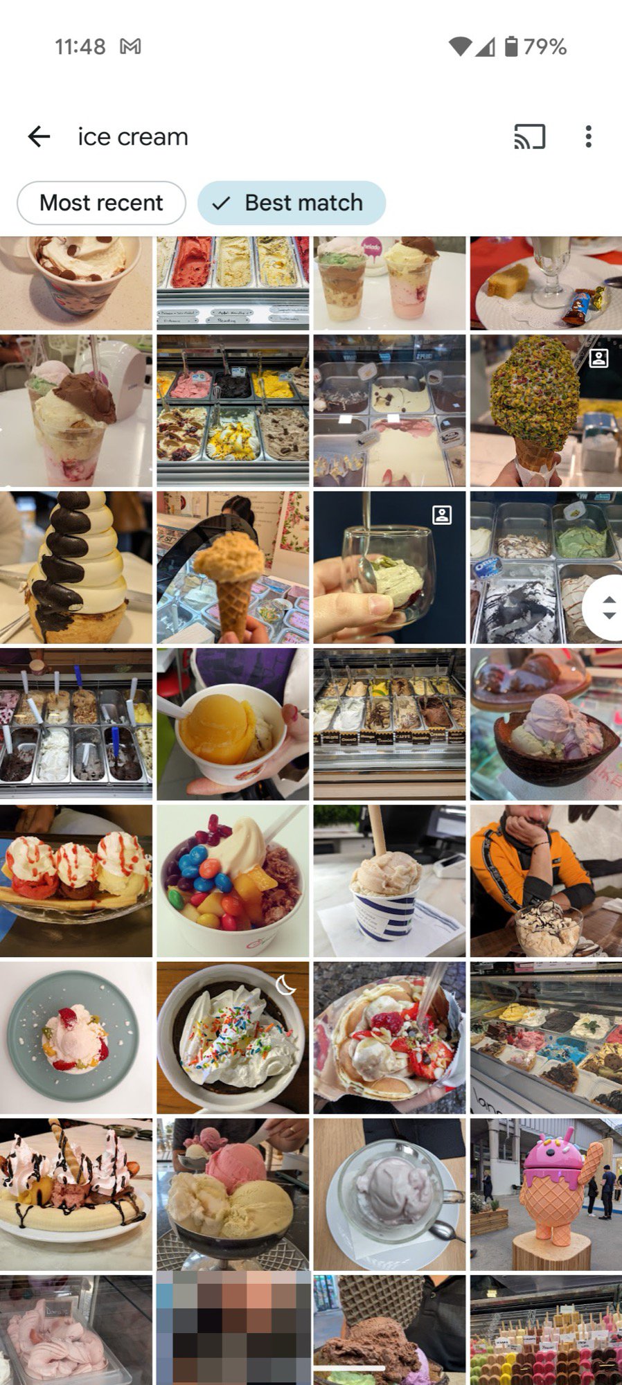 google photos things ice cream screenshot