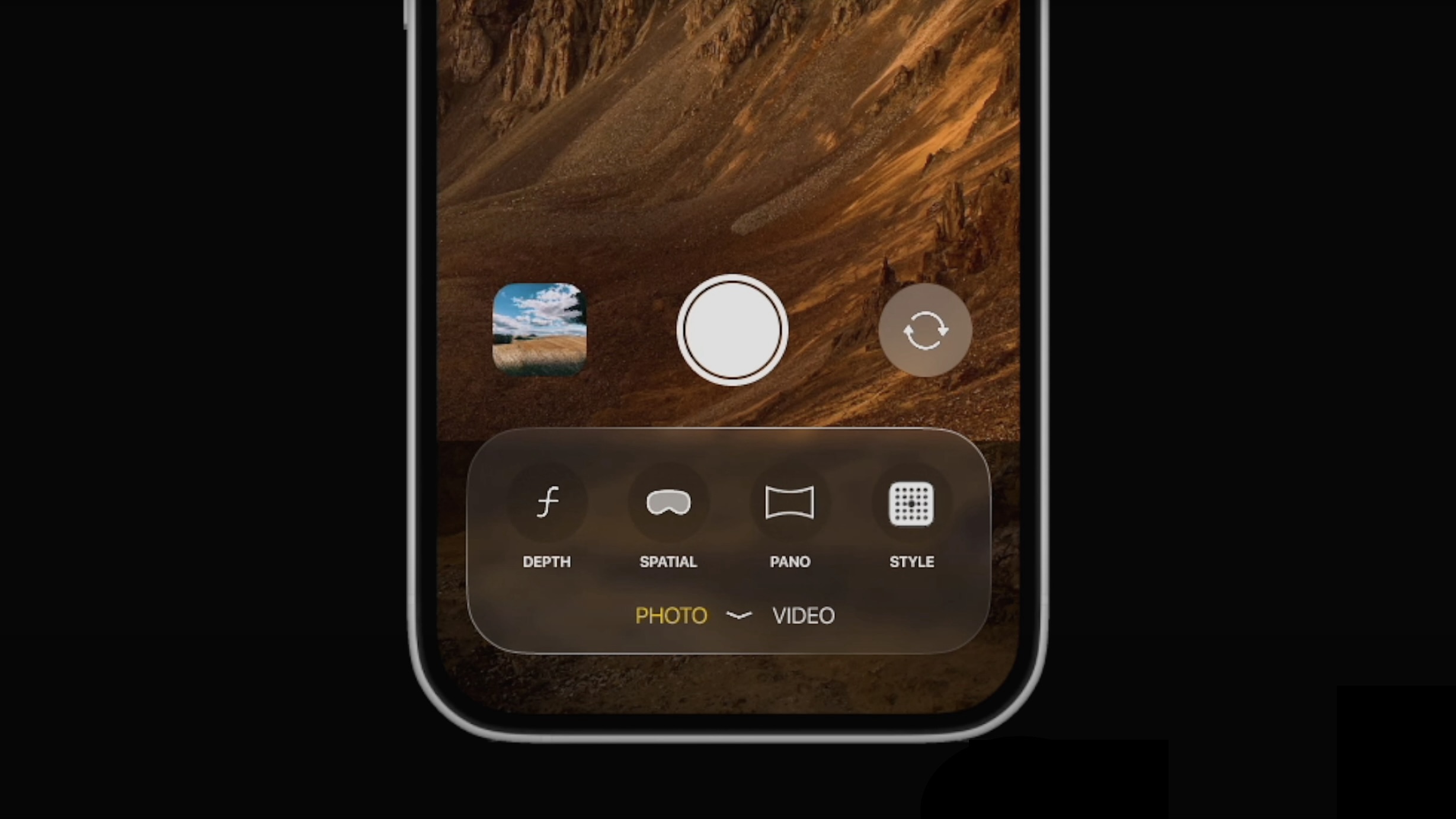 iOS 19 leak shows off visionOS-inspired Camera app redesign