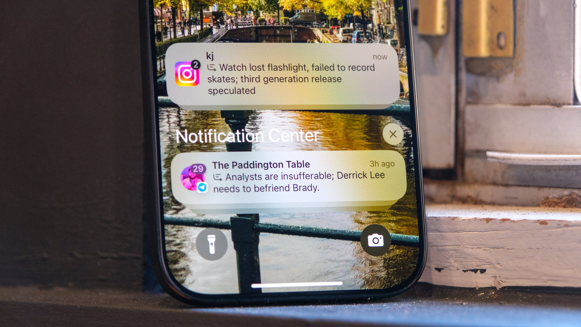 iphone notification summary instagram and telegram